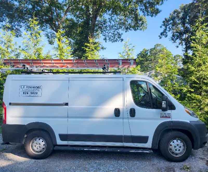 L.F. Fenimore Plumbing and HVAC service van providing plumbing and HVAC solutions across South New Jersey.
