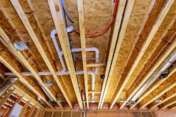 Residential plumbing installation with PVC and PEX piping by L.F. Fenimore Plumbing and HVAC in South New Jersey.